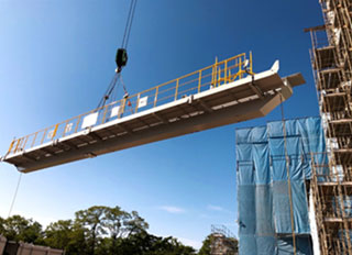 クレーン車による重量物据付・解体作業